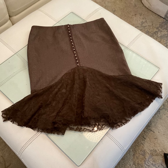 NWT  BEBE SEXY FIT AND FLARE BEADED DETAIL SKIRT - Picture 4 of 10